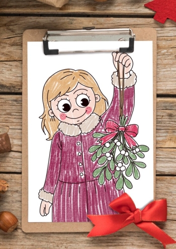 Jmelí - omalovánka